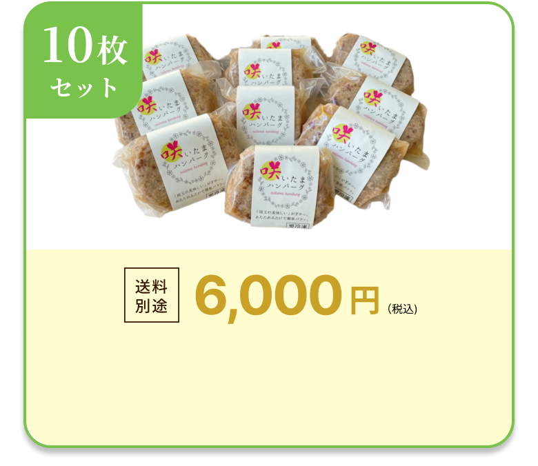 咲いたまハンバーグ10枚セット 6,000円 送料別途